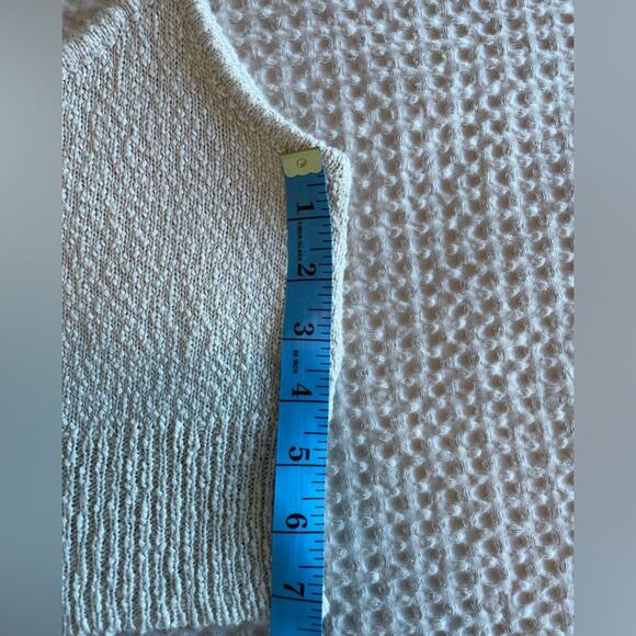 Le Lis Cream Knit Cropped Tank Top Size Large - Picture 6 of 7